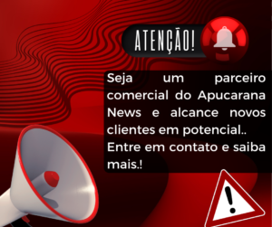 Venha ser um parceiro comercila do Apucarana News e tenha mais visibilidade do seu negócio.