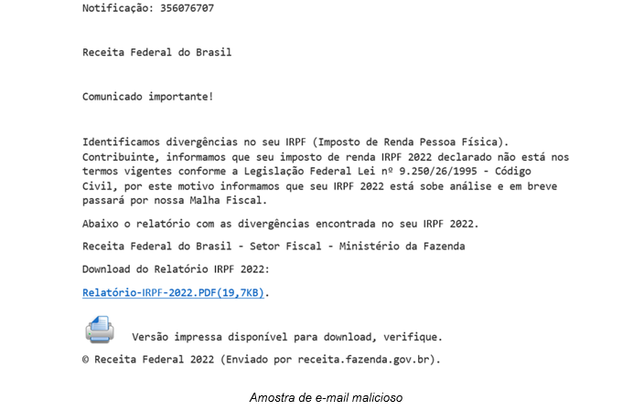 email malicioso