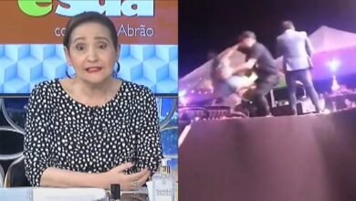 Sonia Abrao fica horrorizada apos fa de Leonardo ser jogada