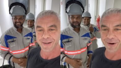 Alexandre Correa comemora ao conseguir ligar luz em apartamento Vieram