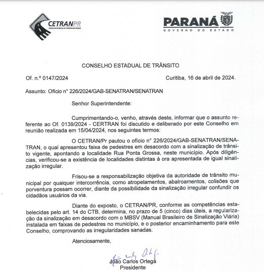 Cetran manda readequar as faixas de pedestres em Apucarana 3 AGORA45