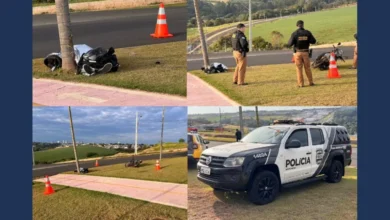 Mulher morre ao colidir violentamente moto contra árvore em Arapongas