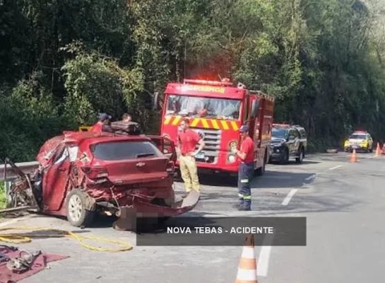 Acidente na PR-487 em Nova Tebas resulta em morte de motorista