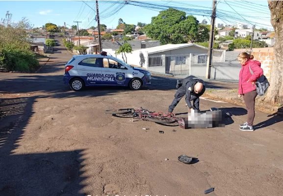 Acidente com Bicicleta em Apucarana Mobiliza GCM, PM e SAMU 1 Acidente com Bicicleta em Apucarana Mobiliza GCM, PM e SAMU