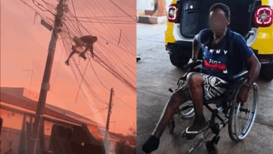 Cadeirante é flagrado furtando fios de energia em Maringá