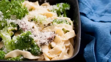 Receita de macarrão com brócolis e bacon