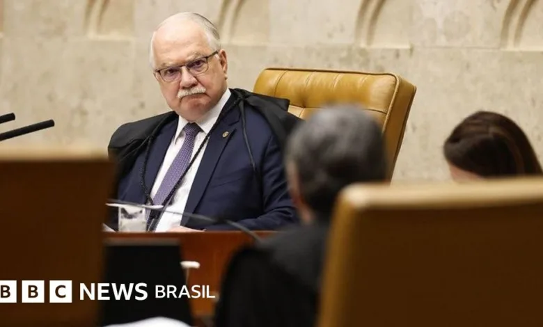Fachin durante sessão no STF