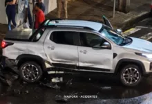 Veículo envolvido em acidente de trânsito em Ivaiporã
