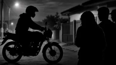 Motocicleta em via pública