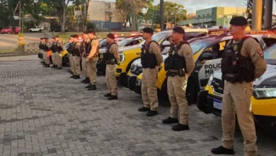 Viatura da Polícia Militar em operação de trânsito