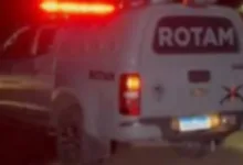 Viatura policial em operação de segurança