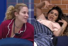 Maíra Charken e Darlin Ferrattry em A Fazenda 18