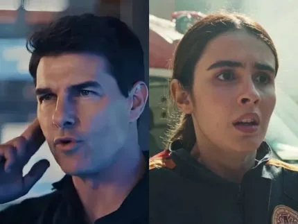 Tom Cruise em chamada da Globo e cena de Emergência 53