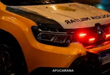 Viatura da Polícia Militar em operação