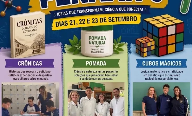 Fachada ou estudantes do Colégio Estadual Abraham Lincoln