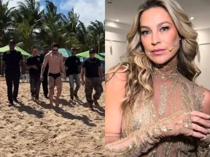 Rico Melquiades vai à praia escoltado após polêmica com Luana Piovani 41 Rico Melquiades na praia