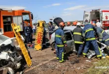 Viaturas de emergência em rodovia
