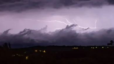 Temporal e nuvens carregadas no Paraná