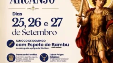 1ª Festa da Paróquia São Miguel Arcanjo começa nesta sexta-feira em Apucarana 2 Bandeiras e estrutura da festa da Paróquia São Miguel Arcanjo em Apucarana