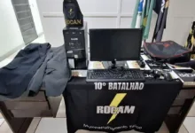 Viatura da Polícia Militar em operação