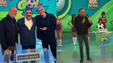 Galvão Bueno durante participação no Programa do Ratinho
