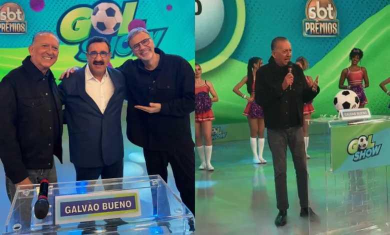 Galvão Bueno durante participação no Programa do Ratinho