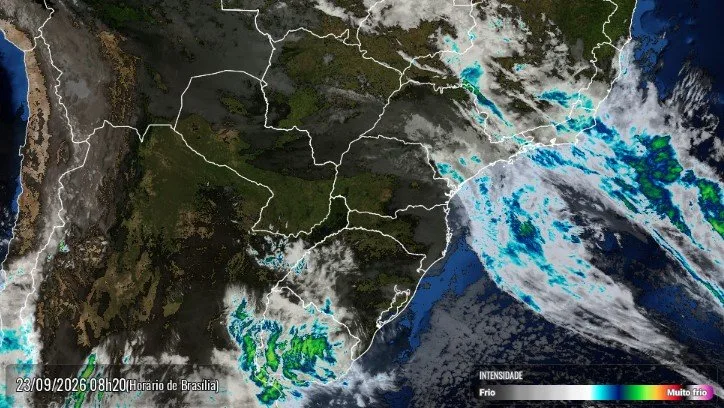 Céu nublado no Paraná