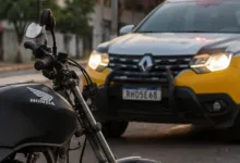 PM registra duas ocorrências de trânsito com motocicletas em Jandaia do Sul 6 Motocicleta apreendida pela Polícia Militar