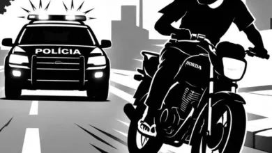 Viaturas da Polícia Militar em patrulhamento urbano