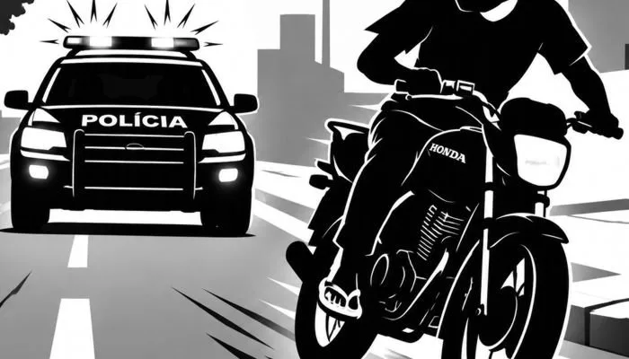 Motociclista foge de abordagem policial após ser flagrado sem retrovisores e de chinelos 1 Viaturas da Polícia Militar em patrulhamento urbano