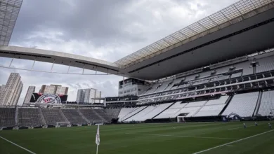 Jogadores do Corinthians em campo