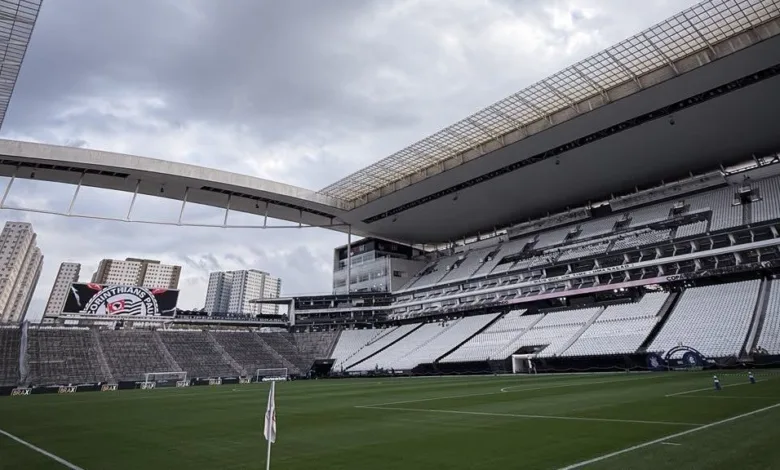 Jogadores do Corinthians em campo