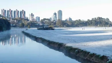 Paisagem durante a mudança de estação climática