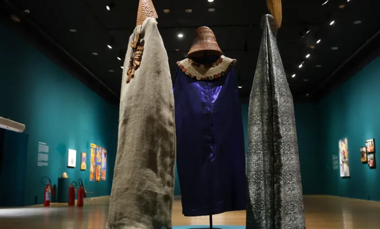 Obras de arte expostas no CCBB do Rio de Janeiro em mostra de mulheres da Amazônia