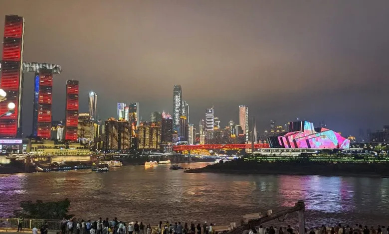 Vista panorâmica da metrópole de Chongqing na China