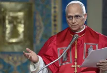 Papa Leão XIV durante celebração