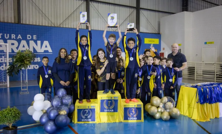 Prefeitura de Apucarana premia vencedores dos Jogos das Crianças 2026 1 Cerimônia de premiação dos Jogos das Crianças em Apucarana