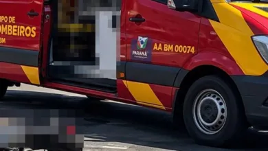 Viatura do Corpo de Bombeiros e atendimento de trânsito
