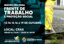 Fachada ou atendimento no CRAS de Jandaia do Sul