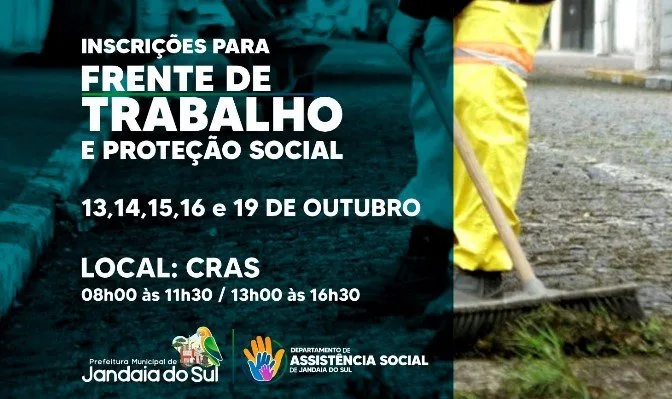 Fachada ou atendimento no CRAS de Jandaia do Sul