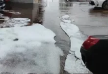 Pedras de gelo acumuladas durante temporal em Arapongas