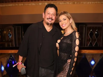 Marcos Araújo e Lívia Andrade em registro fotográfico