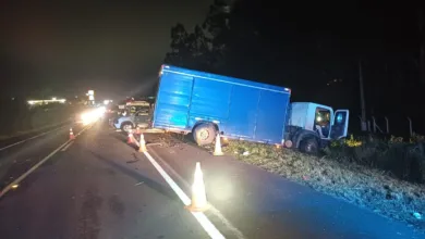 Viatura da Polícia Rodoviária Federal em rodovia