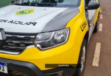 Viatura da Polícia Militar em operação