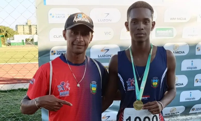 Atleta Yohan Gabriel Brandino de Oliveira competindo