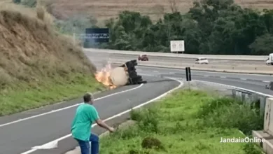 Local de acidente de trânsito em rodovia