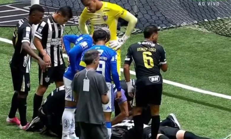 Zagueiro Vitão em campo