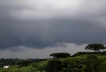 Chuva intensa no Paraná durante temporal
