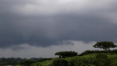 Chuva intensa no Paraná durante temporal