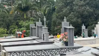 Cemitério onde ocorreu o acidente
